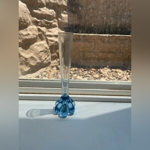 Elegant Blue Glass Vase